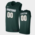 Men's Michigan State Spartans NCAA #00 Custom Green Authentic Nike Alumni Limited Stitched College Basketball Jersey TU32S86SE